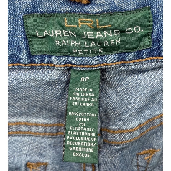 Lauren Jeans Co. Womens Size 8 Petite Stretch Medium Wash Denim Classic Straight - Picture 5 of 5
